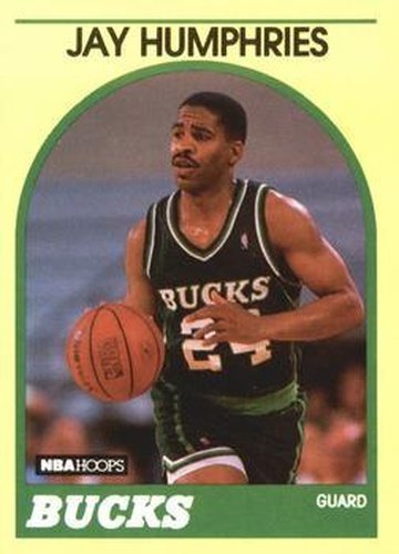 #54 Jay Humphries - Milwaukee Bucks - 1989-90 Hoops Superstars Basketball