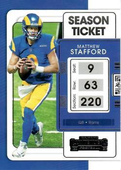 #54 Matthew Stafford - Los Angeles Rams - 2021 Panini Contenders Football