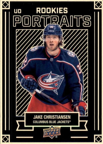 #P-54 Jake Christiansen - Columbus Blue Jackets - 2022-23 Upper Deck - UD Portraits Hockey