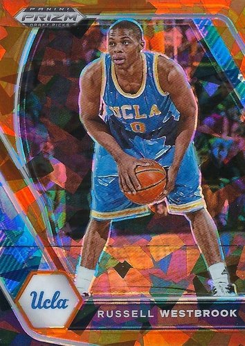 #54 Russell Westbrook - UCLA Bruins - 2021 Panini Prizm Draft Picks - Orange Ice Basketball