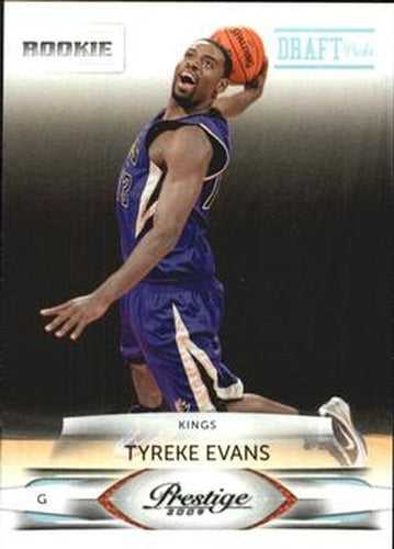 #204 Tyreke Evans - Sacramento Kings - 2009-10 Panini Prestige - Draft Picks Light Blue Basketball