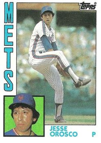 #54 Jesse Orosco - New York Mets - 1984 Topps Baseball