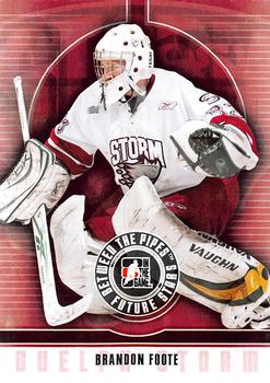 #54 Brandon Foote - Guelph Storm - 2008-09 In The Game Between The Pipes Hockey