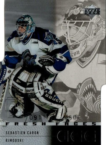 #54 Sebastien Caron - Rimouski Oceanic - 2000-01 Upper Deck Ice Hockey