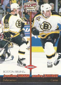 #32 Jonathan Girard / Andre Savage - Boston Bruins - 1999-00 Pacific Hockey