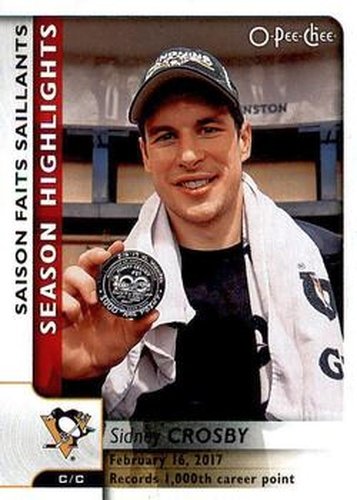 #551 Sidney Crosby - Pittsburgh Penguins - 2017-18 O-Pee-Chee Hockey