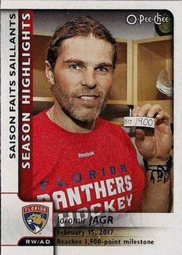 #553 Jaromir Jagr - Florida Panthers - 2017-18 O-Pee-Chee Hockey
