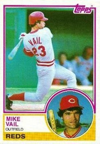 #554 Mike Vail - Cincinnati Reds - 1983 Topps Baseball