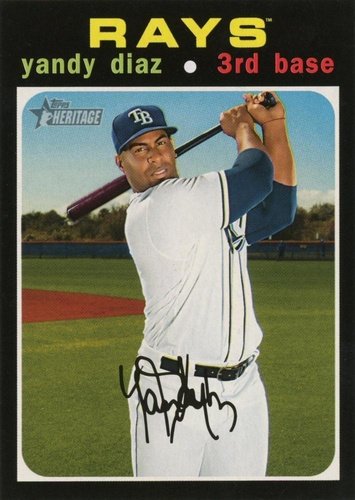 #554 Yandy Diaz - Tampa Bay Rays - 2020 Topps Heritage Baseball