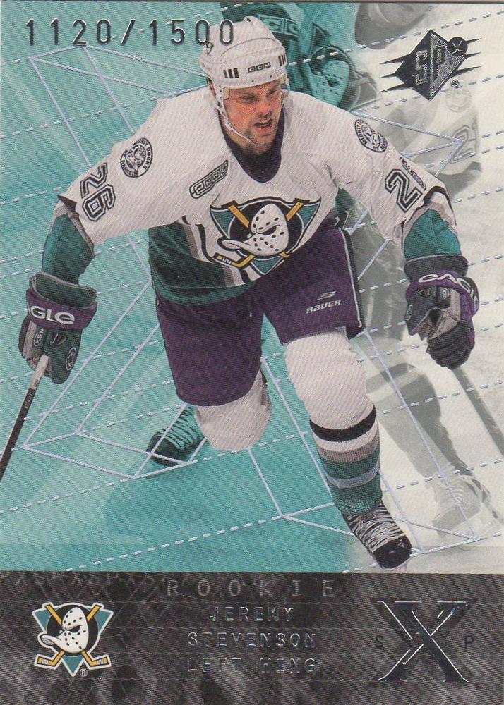 #111 Jeremy Stevenson - Anaheim Mighty Ducks - 2000-01 SPx Hockey