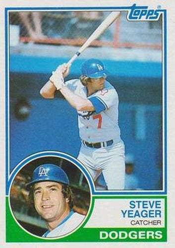 #555 Steve Yeager - Los Angeles Dodgers - 1983 Topps Baseball