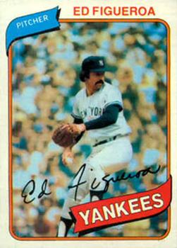 #555 Ed Figueroa - New York Yankees - 1980 Topps Baseball