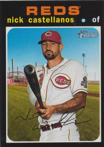 #555 Nick Castellanos - Cincinnati Reds - 2020 Topps Heritage Baseball