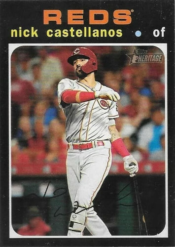 #555b Nick Castellanos - Cincinnati Reds - 2020 Topps Heritage Baseball