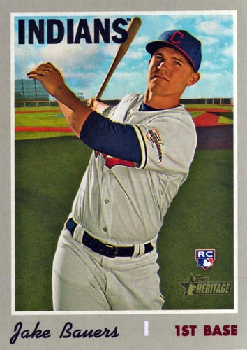 #556 Jake Bauers - Cleveland Indians - 2019 Topps Heritage Baseball