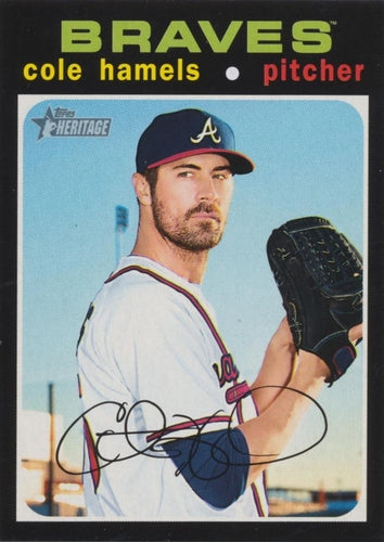 #556 Cole Hamels - Atlanta Braves - 2020 Topps Heritage Baseball