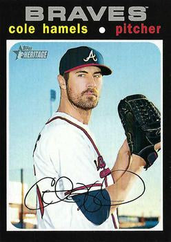 #556b Cole Hamels - Atlanta Braves - 2020 Topps Heritage Baseball