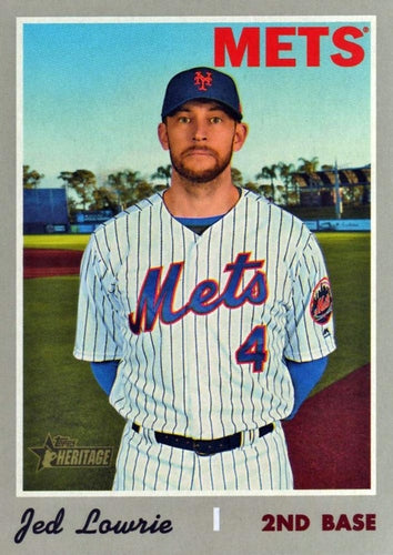 #557 Jed Lowrie - New York Mets - 2019 Topps Heritage Baseball