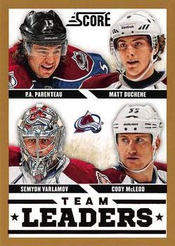 #557 Cody McLeod / Matt Duchene / P.A. Parenteau / Semyon Varlamov - Colorado Avalanche - 2013-14 Score - Gold Hockey