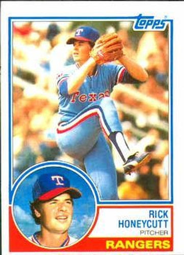 #557 Rick Honeycutt - Texas Rangers - 1983 Topps Baseball