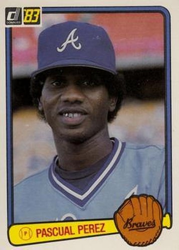 #557b Pascual Perez - Atlanta Braves - 1983 Donruss Baseball