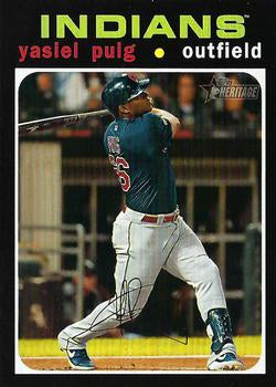 #557b Yasiel Puig - Cleveland Indians - 2020 Topps Heritage Baseball