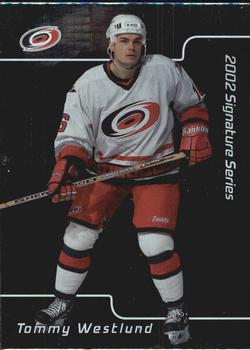 #56 Tommy Westlund - Carolina Hurricanes - 2001-02 Be a Player Signature Series Hockey
