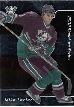 #73 Mike LeClerc - Anaheim Mighty Ducks - 2001-02 Be a Player Signature Series Hockey