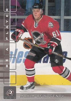 #9 Maxim Afinogenov - Buffalo Sabres - 2001-02 Be a Player Memorabilia Hockey
