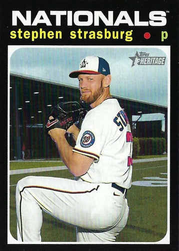 #558d Stephen Strasburg - Washington Nationals - 2020 Topps Heritage Baseball
