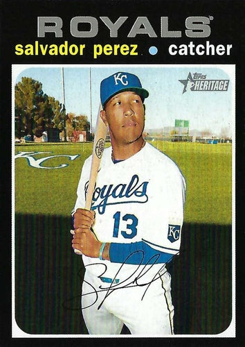 #559c Salvador Perez - Kansas City Royals - 2020 Topps Heritage Baseball