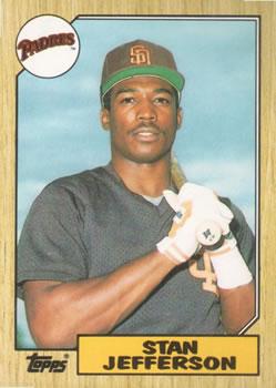#55T Stan Jefferson - San Diego Padres - 1987 Topps Traded Baseball