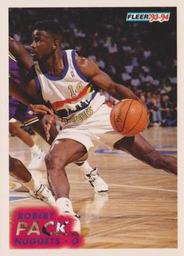 #55 Robert Pack - Denver Nuggets - 1993-94 Fleer Basketball