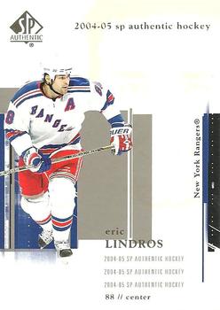 #55 Eric Lindros - New York Rangers - 2004-05 SP Authentic Hockey
