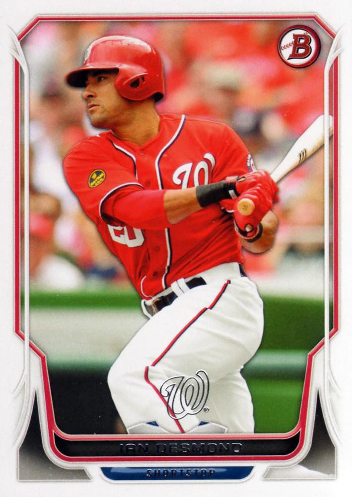 #55 Ian Desmond - Washington Nationals - 2014 Bowman Baseball
