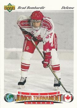 #55 Brad Bombardir - Canada - 1991-92 Upper Deck Czech World Juniors Hockey