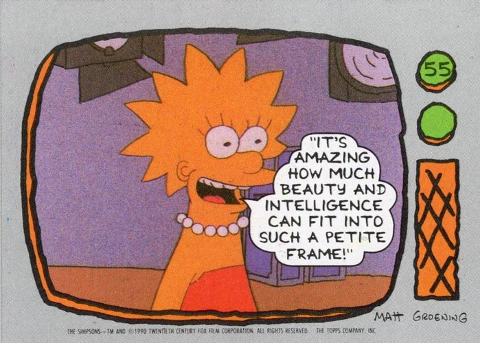 #55 It's amazing how much beauty and - 1990 Topps The Simpsons