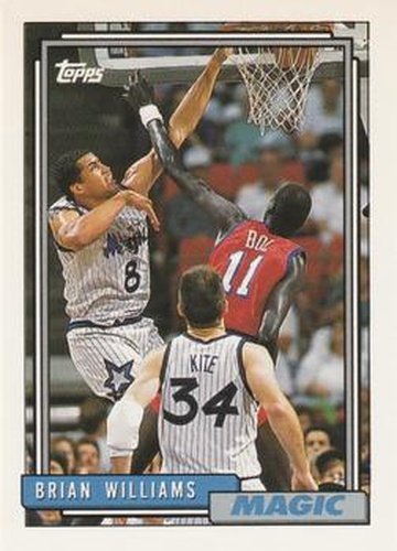 #55 Brian Williams - Orlando Magic - 1992-93 Topps Basketball