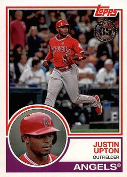 #83-55 Justin Upton - Los Angeles Angels - 2018 Topps - 1983 Topps Baseball 35th Anniversary Baseball
