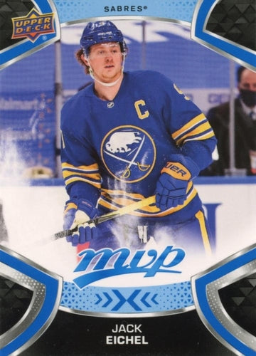 #55 Jack Eichel - Buffalo Sabres - 2021-22 Upper Deck MVP - Blue Hockey