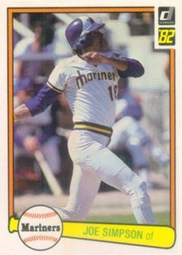 #55 Joe Simpson - Seattle Mariners - 1982 Donruss Baseball