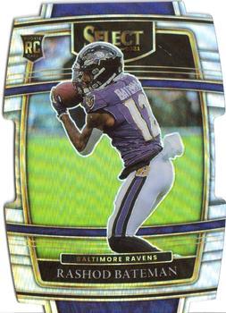 #55 Rashod Bateman - Baltimore Ravens - 2021 Panini Select - Silver Prizm Die Cut Football