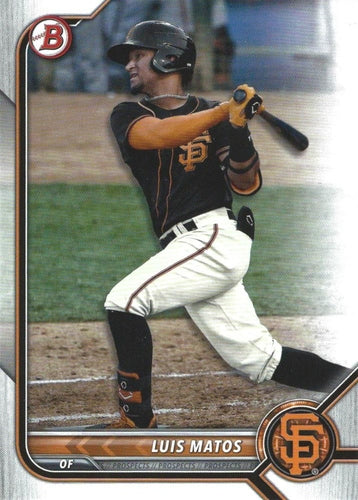 #BP-55 Luis Matos - San Francisco Giants - 2022 Bowman - Prospects Baseball