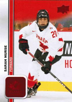 #55 Sarah Nurse - Canada - 2023 Upper Deck Team Canada Juniors - Red Foil Hockey