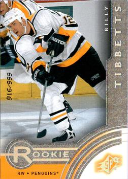#122 Billy Tibbetts - Pittsburgh Penguins - 2001-02 SPx Hockey