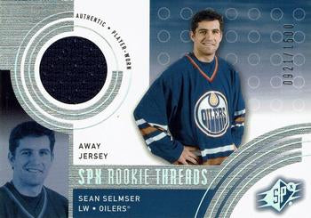 #139a Sean Selmser - Edmonton Oilers - 2001-02 SPx Hockey