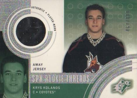 #151a Krystofer Kolanos - Phoenix Coyotes - 2001-02 SPx Hockey