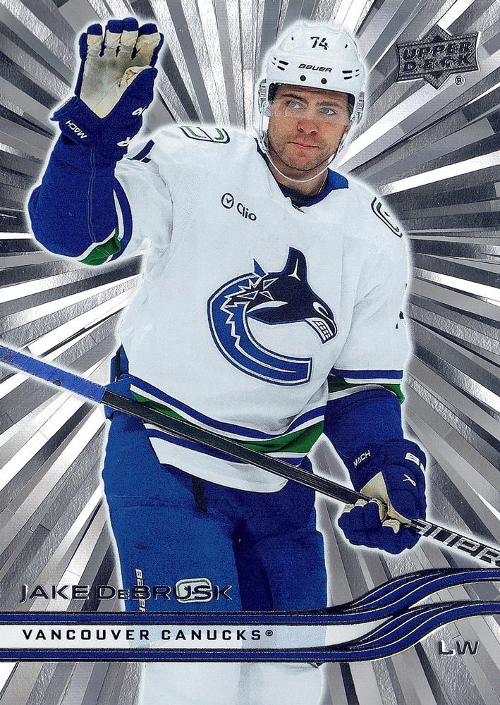 #179 Jake DeBrusk - Vancouver Canucks - 2025-26 Upper Deck - Outburst Silver Hockey