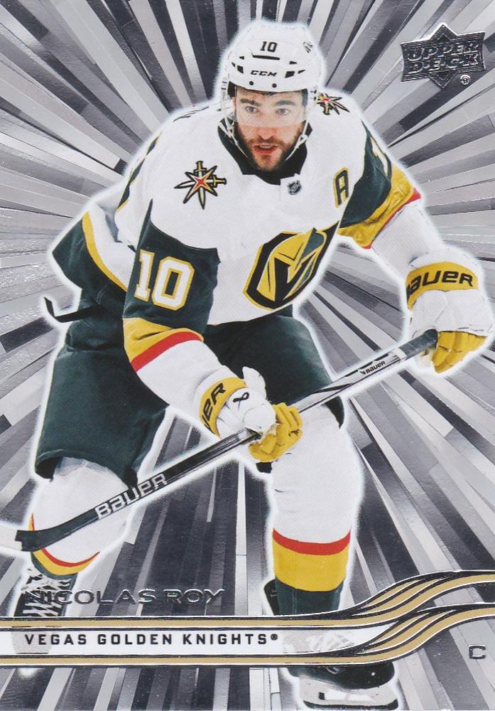 #182 Nicolas Roy - Vegas Golden Knights - 2025-26 Upper Deck - Outburst Silver Hockey