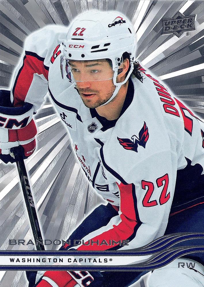 #187 Brandon Duhaime - Washington Capitals - 2025-26 Upper Deck - Outburst Silver Hockey